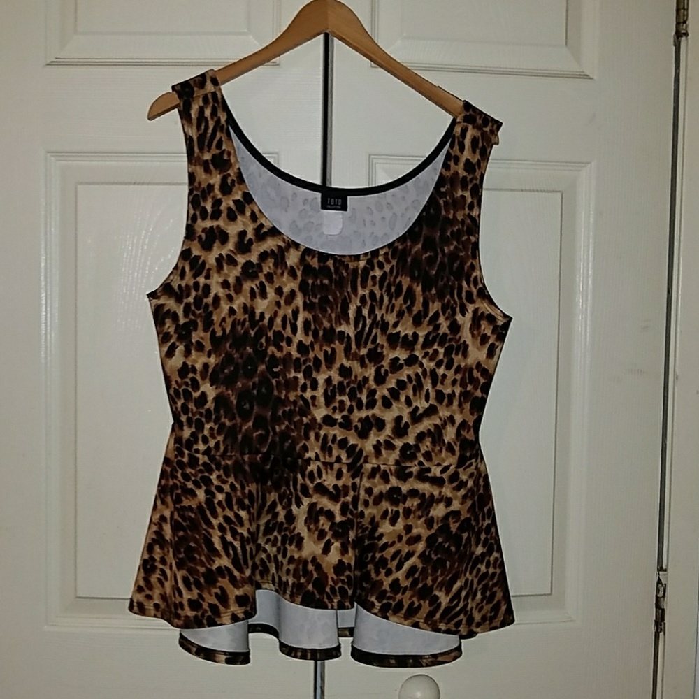 cheetah print dressy tank
